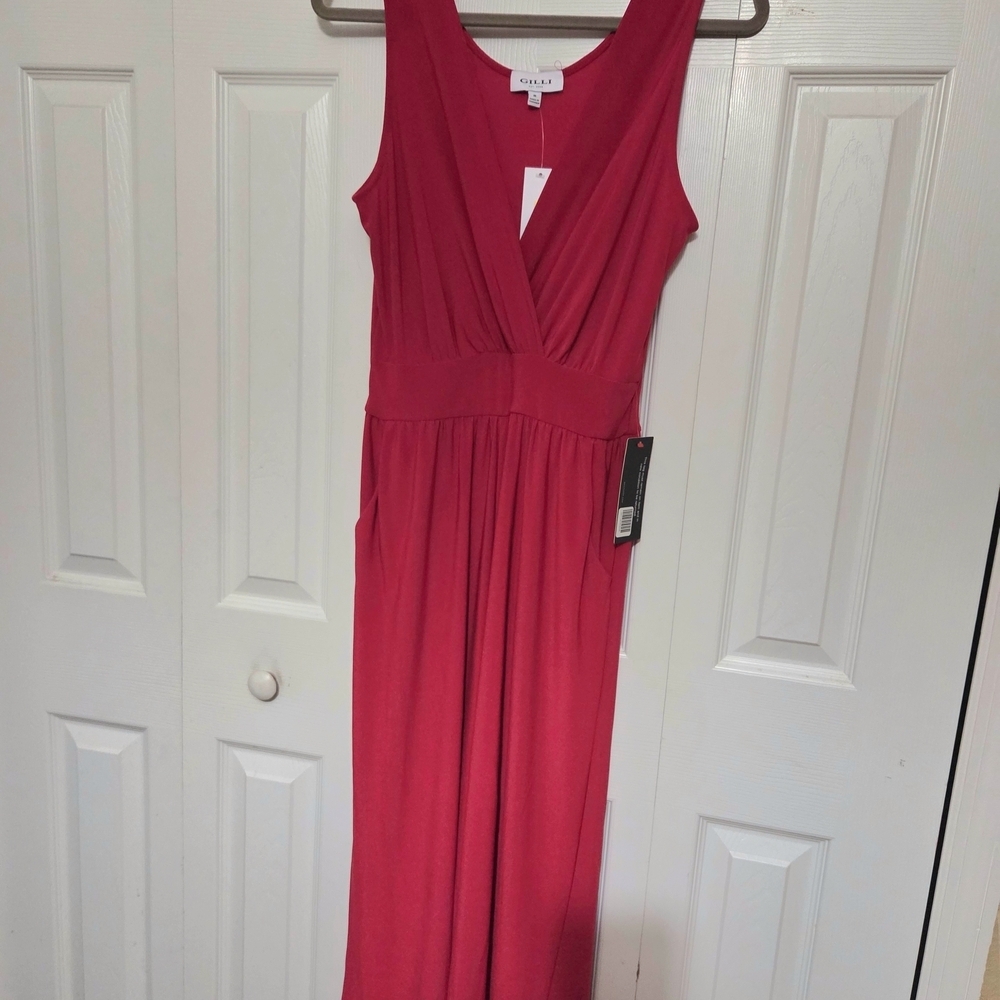 Gilli New Vibrant Red Jumpsuit Size M - Picture 2 of 11